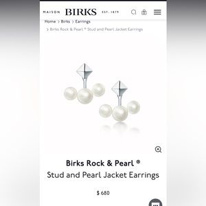 Birks Rock & Pearl Earrings